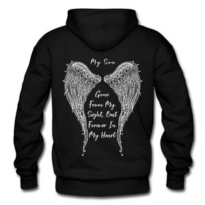 Son Guardian Angel Hoodie Loss Of Son In Heaven Hoodie Memory Of Son Memorial Gift Son Angel Wings Loss Of Child Sympathy Son Grief