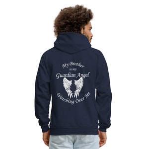 Brother Guardian Angel Hoodie: In Loving Memory Navy