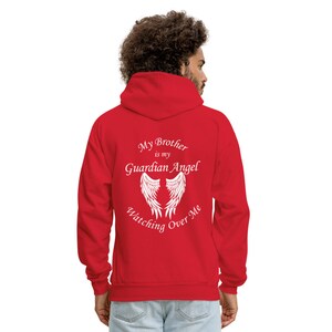 Brother Guardian Angel Hoodie: In Loving Memory Red