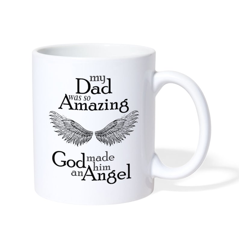 Dad guardian angel wings mug memorial dad in heaven memory  etsy Dad guardian angel wings mug memorial dad in heaven memory  etsy