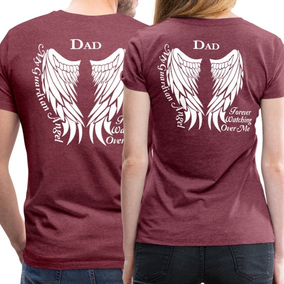 Dad Guardian Angel Shirt Loss of Dad in Loving Memory of Dad - Etsy