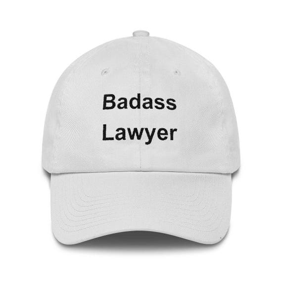 Badass Lawyer Hat Low Profile Embroidered Lawyer Cap Funny Etsy
