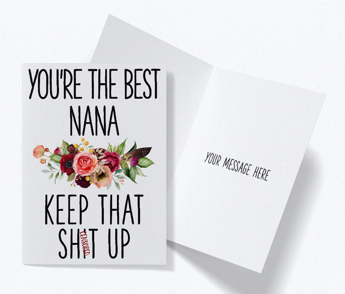 nana birthday card greeting card for nana youre the etsy