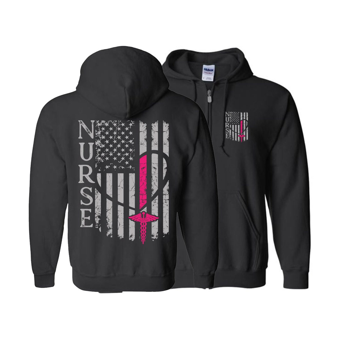 Nurse Zip Hoodie Nurse Flag Nurses Hoodie Nurse Zip up - Etsy
