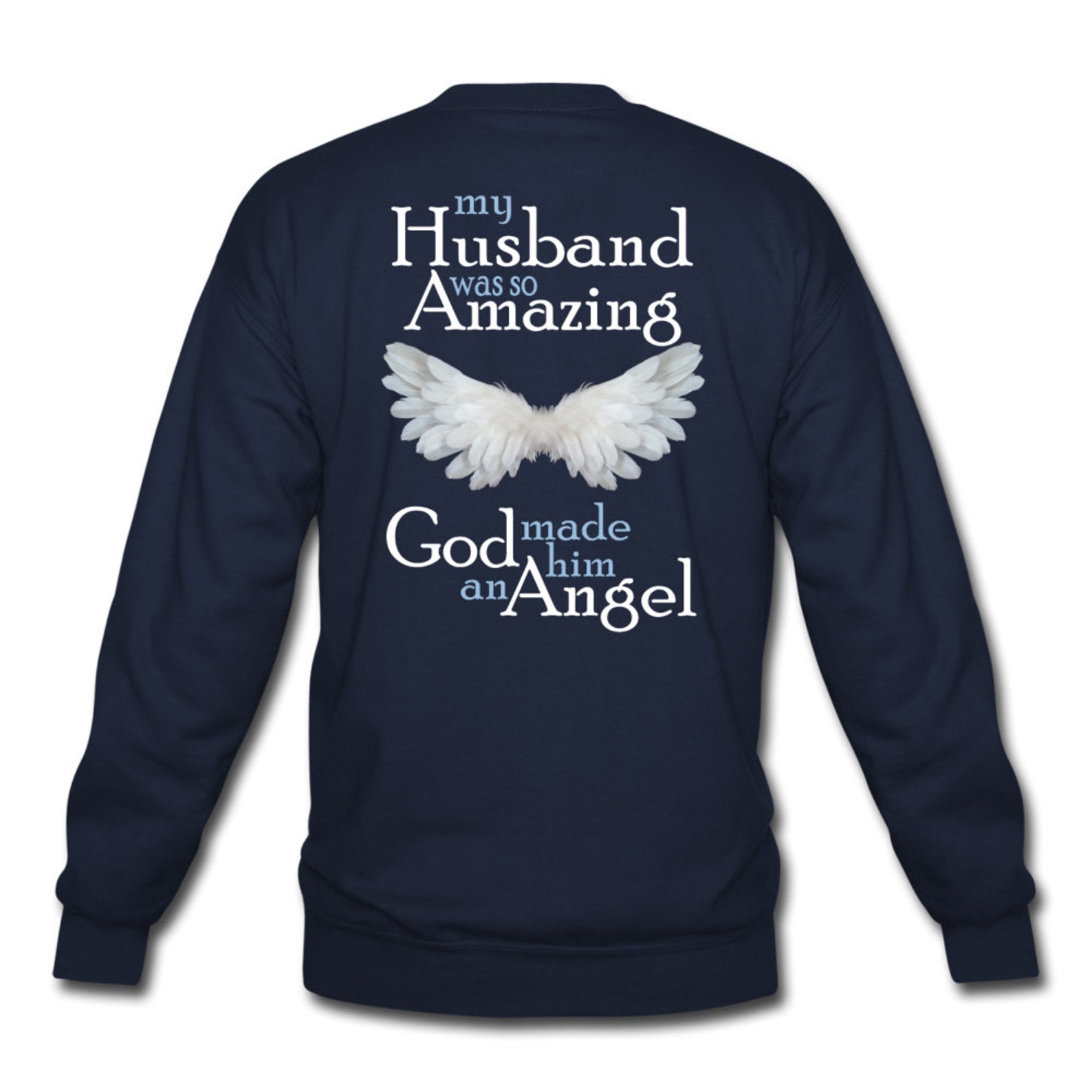 Memorial Husband Guardian Angel Sweatshirt My Husband Was so - Etsy