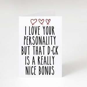 Naughty Card for Boyfriend or Husband, Birthday Card for Him, Anniversary Card for Husband or Boyfriend, Dirty Valentine’s Day Card for Men