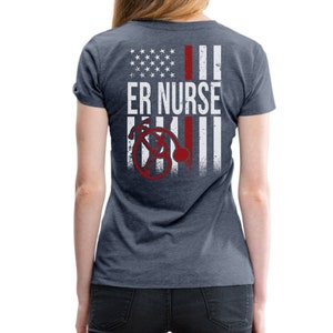 ER Nurse Shirt - Emergency Room Nurse Flag Shirt, Nurse T-Shirt, Nurse Gift afbeelding 5