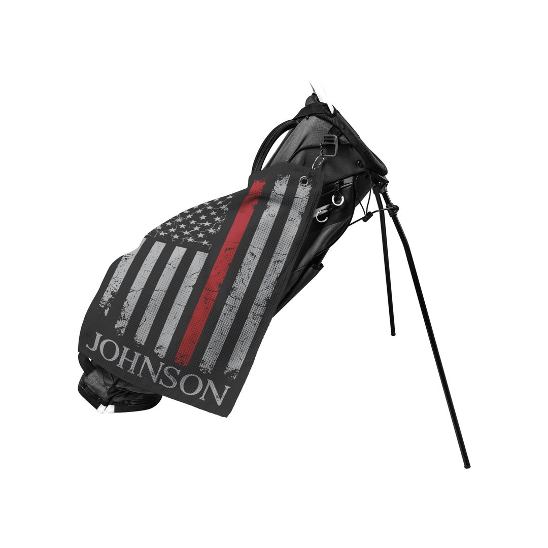 Custom Firefighter Golf Towel, Golf Gift for Dad, Golf Gifts for