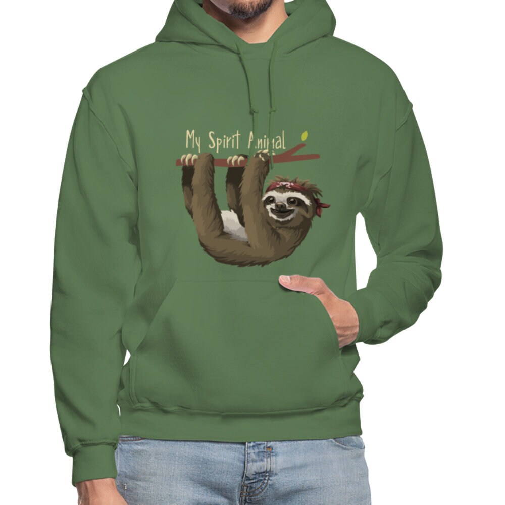Sloth Spirit Animal Sloth Hoodie Hanging sloth Sloth Gifts Etsy