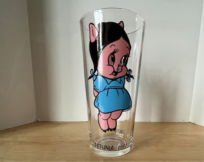 1973 Petunia Pig Pepsi Warner Brothers Drinking Glass