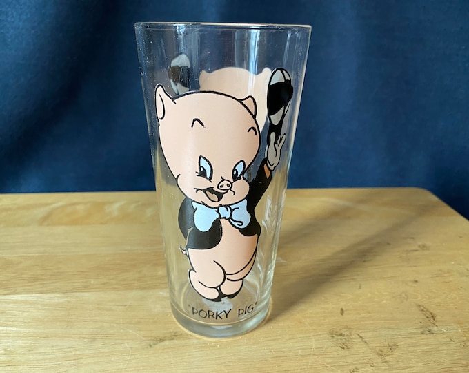 Vintage 1973 Porky Pig Pepsi Warner Brothers Drinking Glass