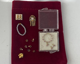14 Piece Dollhouse Miniature Jewelry Set