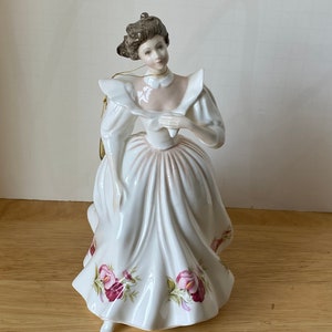 Signed Royal Doulton Figure of the Month &quot;April&quot; HN 2708 Modeled by Peggy Davis 1988