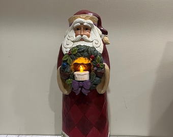 Vintage Heartwood Creek Jim Shore 2019 Santa with a tea light 2006082
