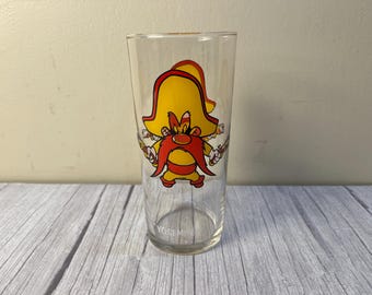 Vintage 1973 Yosemite Sam Pepsi Warner Brothers Drinking Glass
