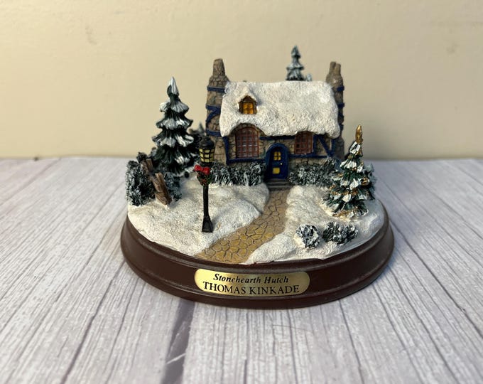Thomas Kinkade lighted cottage "Stonehearth Hutch"