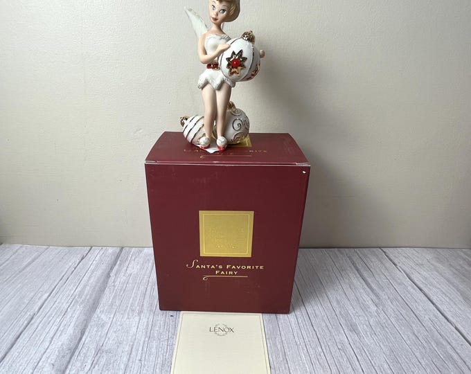 Gorgeous Lenox "Santa's Favorite Fairy" figurine NIB w/COA