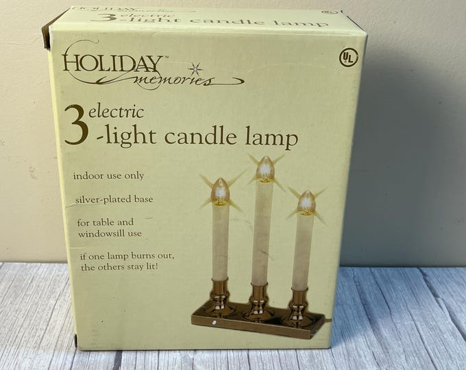 3 light candle lamp NIB