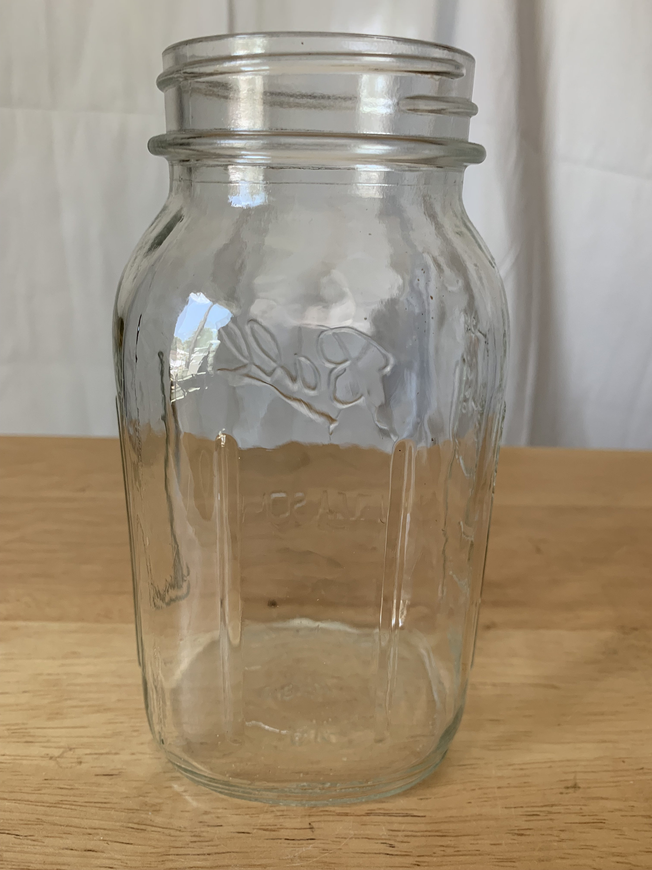 Vintage Ball Wide Mouth Clear 3 Cup 24 Ounce Mason Jar With Grape