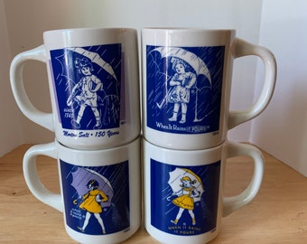 Morton Salt set of 4 coffee cups in original box