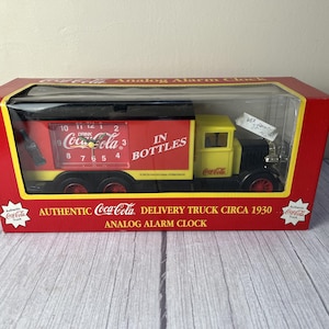 Coca-Cola tabletop circa 1930 delivery truck analog alarm clock NIB