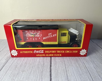 Coca-Cola tabletop circa 1930 delivery truck analog alarm clock NIB