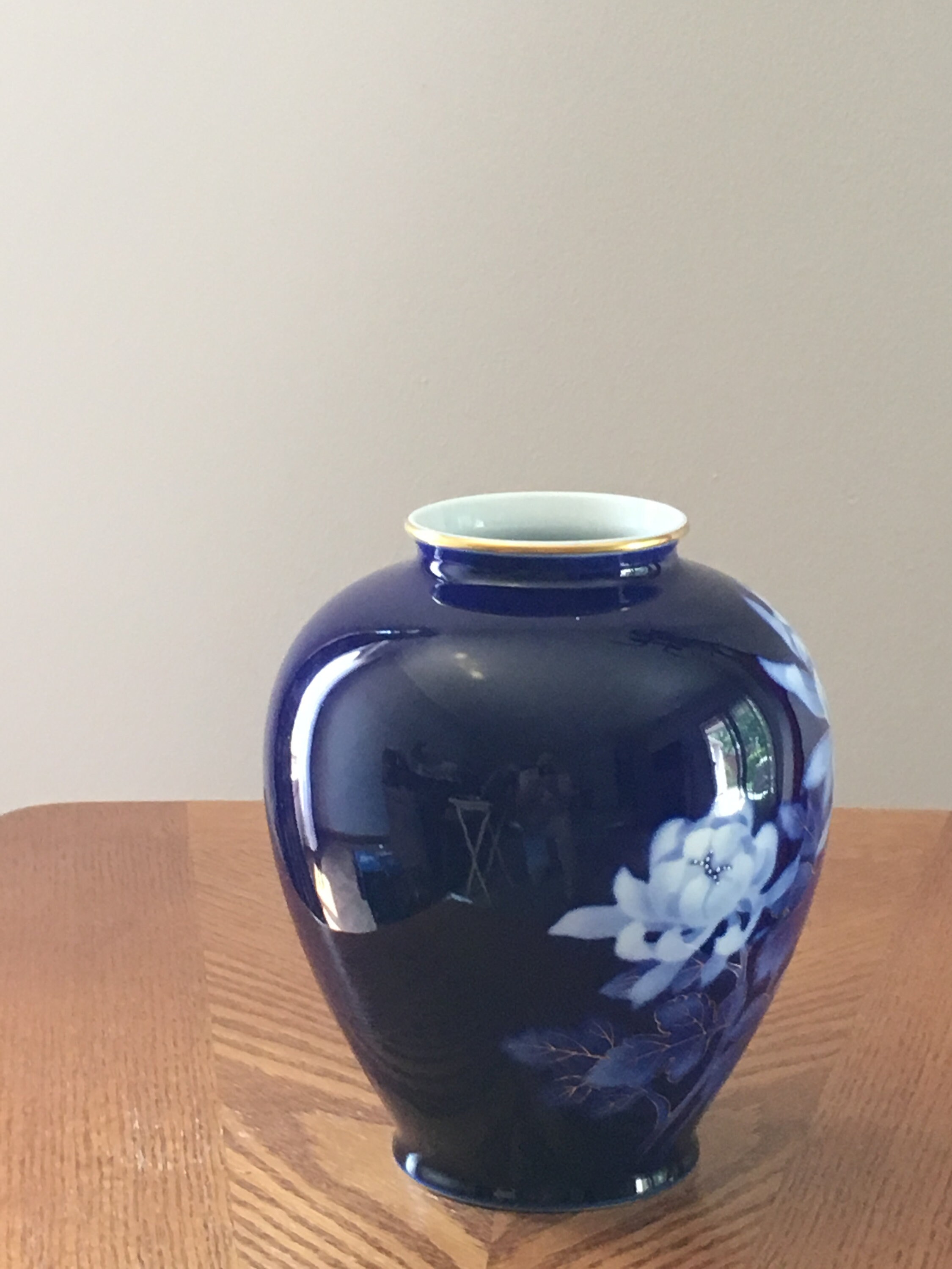 Vintage dark blue vase