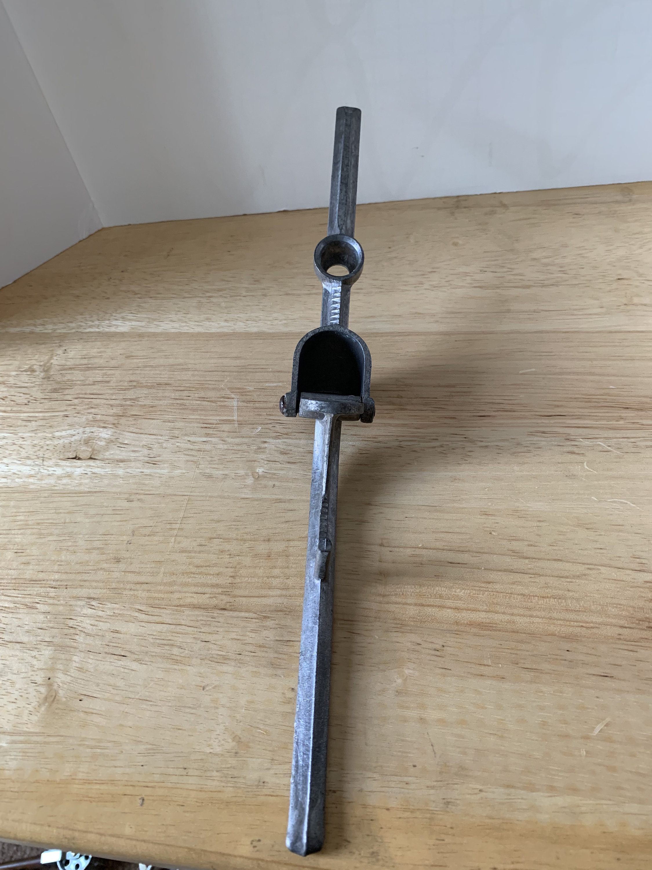 Vintage garlic press olive pitter from France