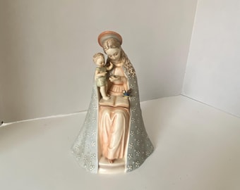 Hummel TMK 3SS (1960-1972) 8"  "Flower Madonna" Figurine- Mary and Baby/Infant Jesus,  #10/1 West Germany