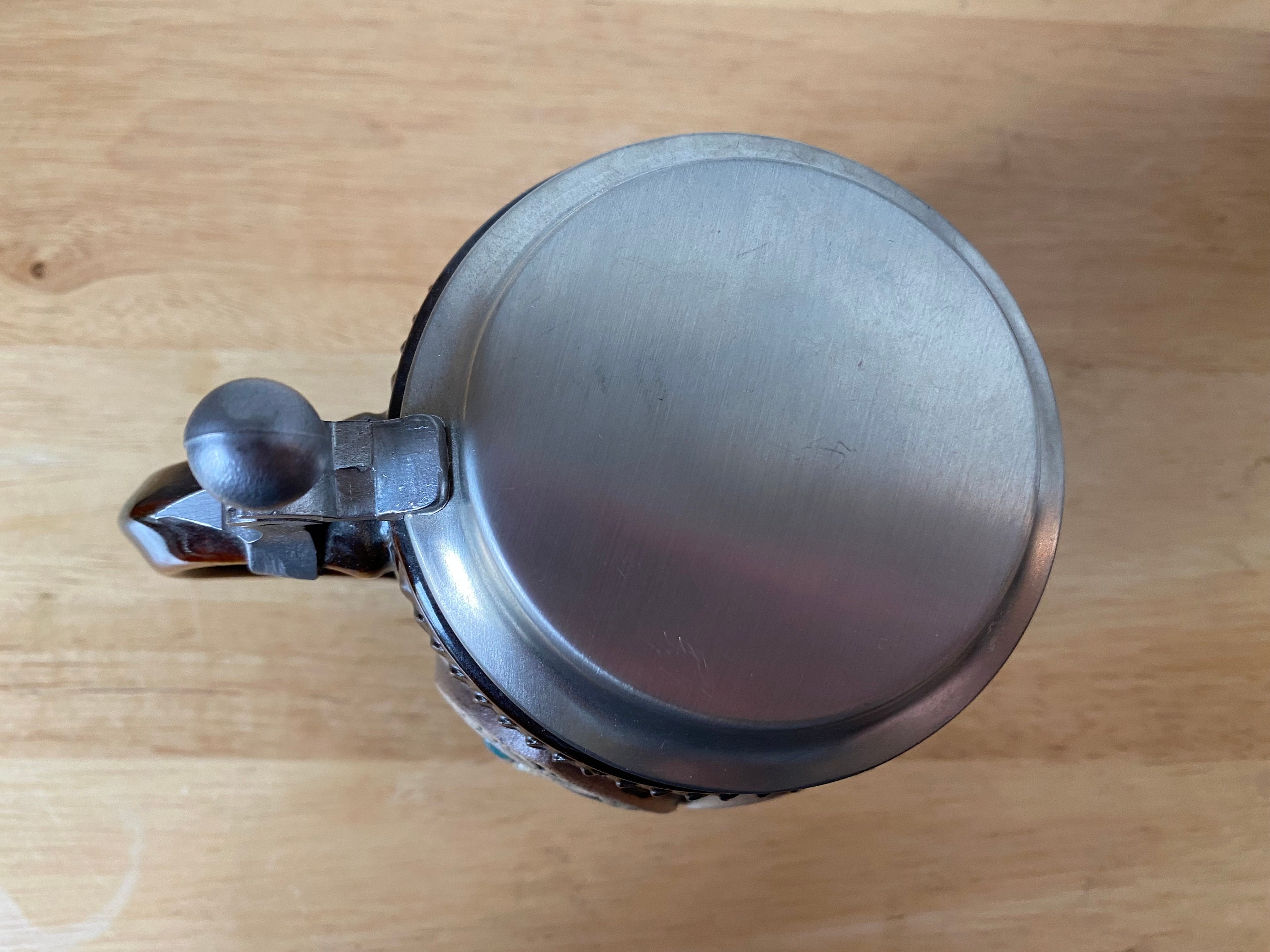 Beyer German Lidded Beer Stein Hand Painted