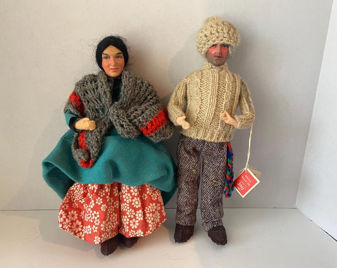 Tall 10"  Ireland "Jay" dolls - choice of  1830 Sligo Woman or Aran Fisherman with original tags