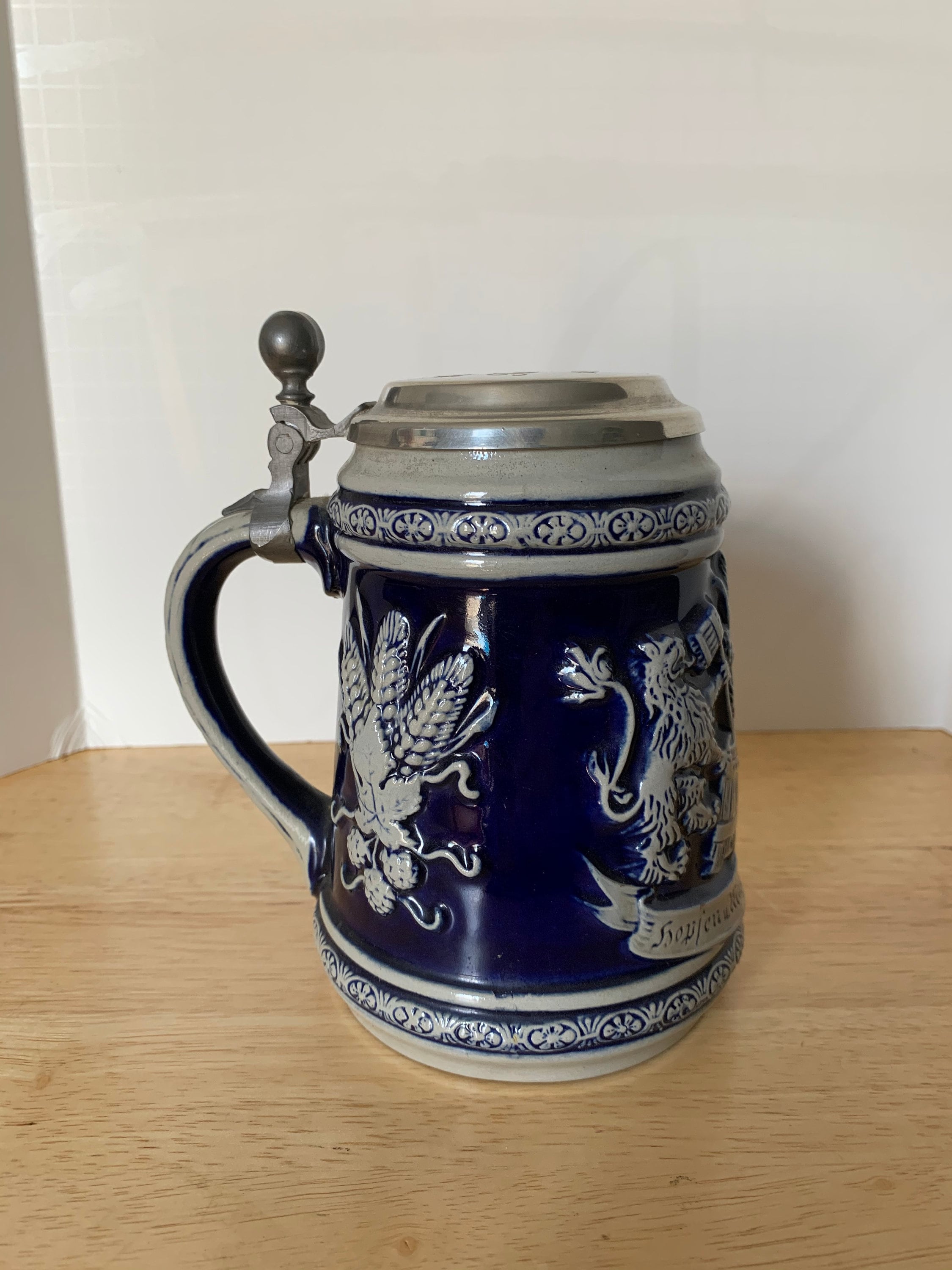 Vintage Vulkan lidded German beer stein
