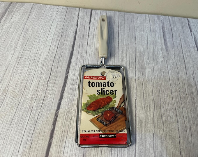 Vintage Fairgrove Stainless Steel Tomato Slicer NOS