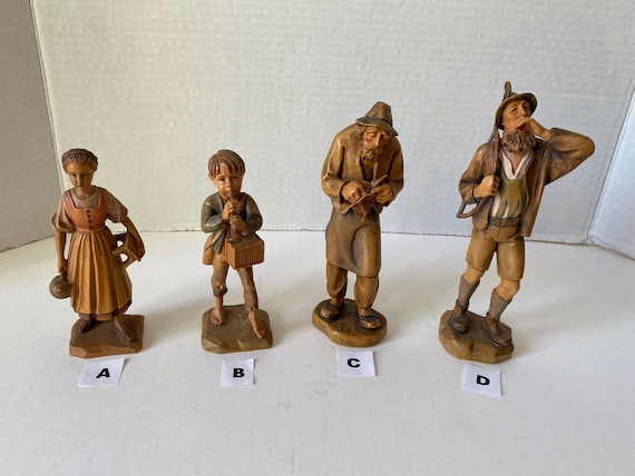 Choice of Franco, ANRI Wood, Made in Italy Wood Carved Figurines
