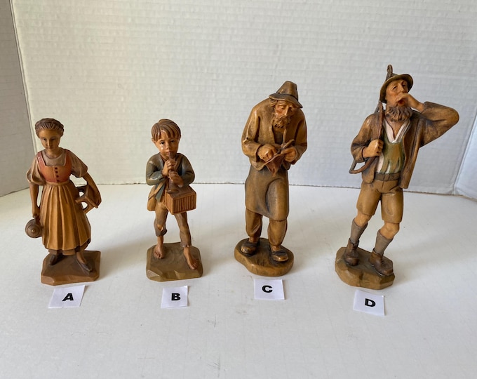 Choice of Franco, ANRI Wood, Made in Italy Wood Carved Figurines MCM