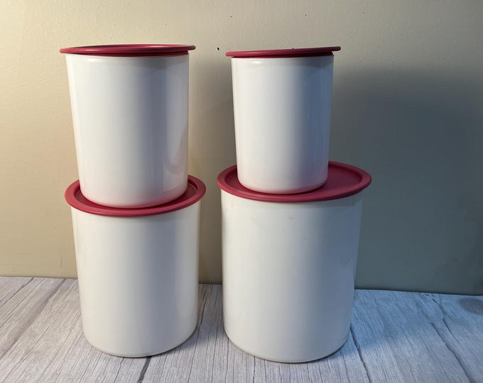 Tupperware bright yellow Servalier canister with lid