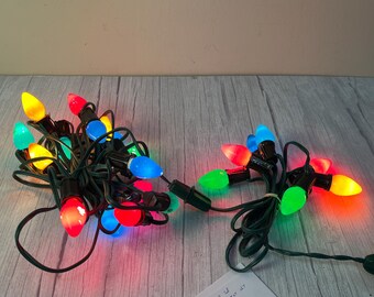 Choice of vintage C 7 end to end Gem or no name 7 string or 14 string Christmas lights