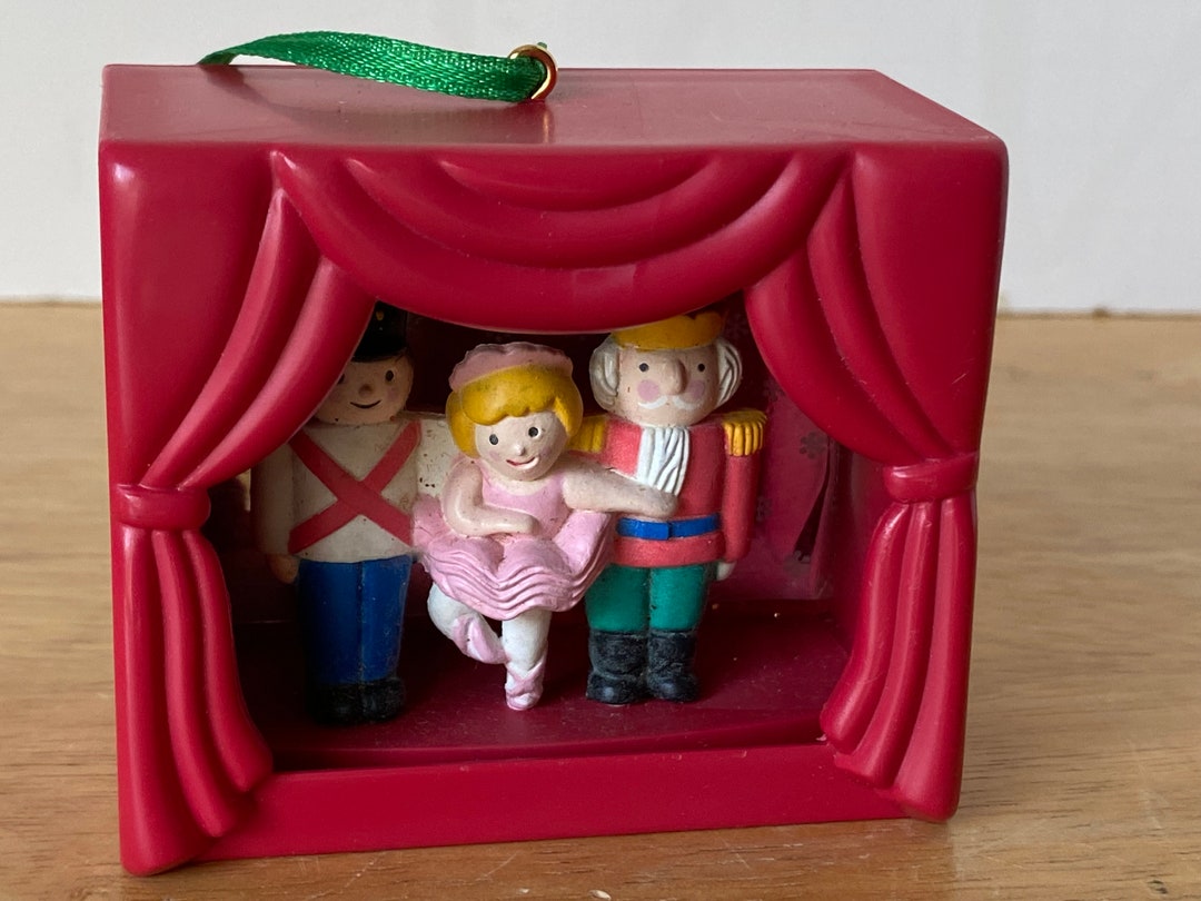 Nutcracker Christmas Tree Ornament of a Stage With Nutcracker Etsy