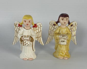 Set of 2 Holland Mold Shop Ceramic Angels