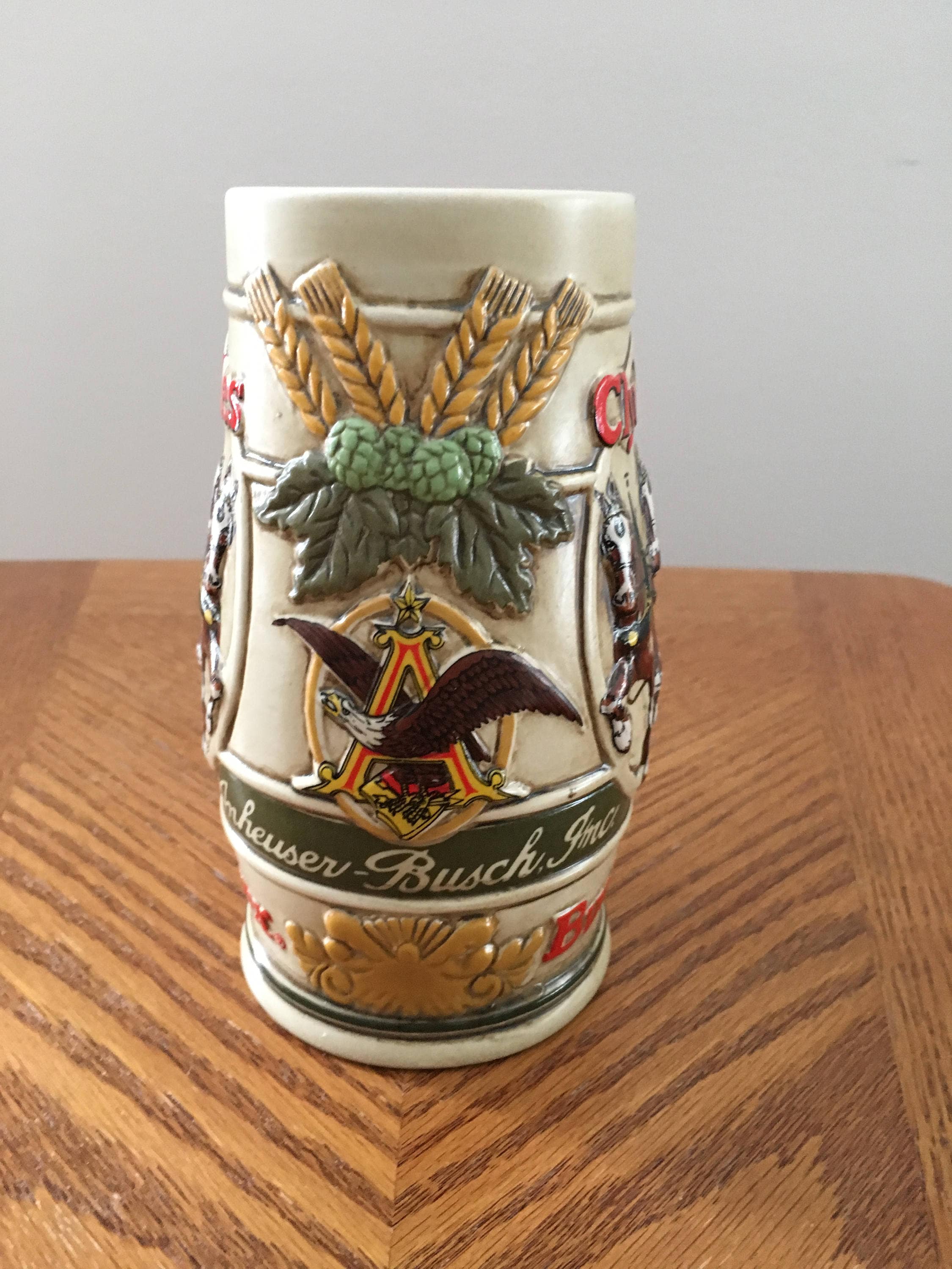 Vintage 1983 Budweiser beer stein (Wheatland)