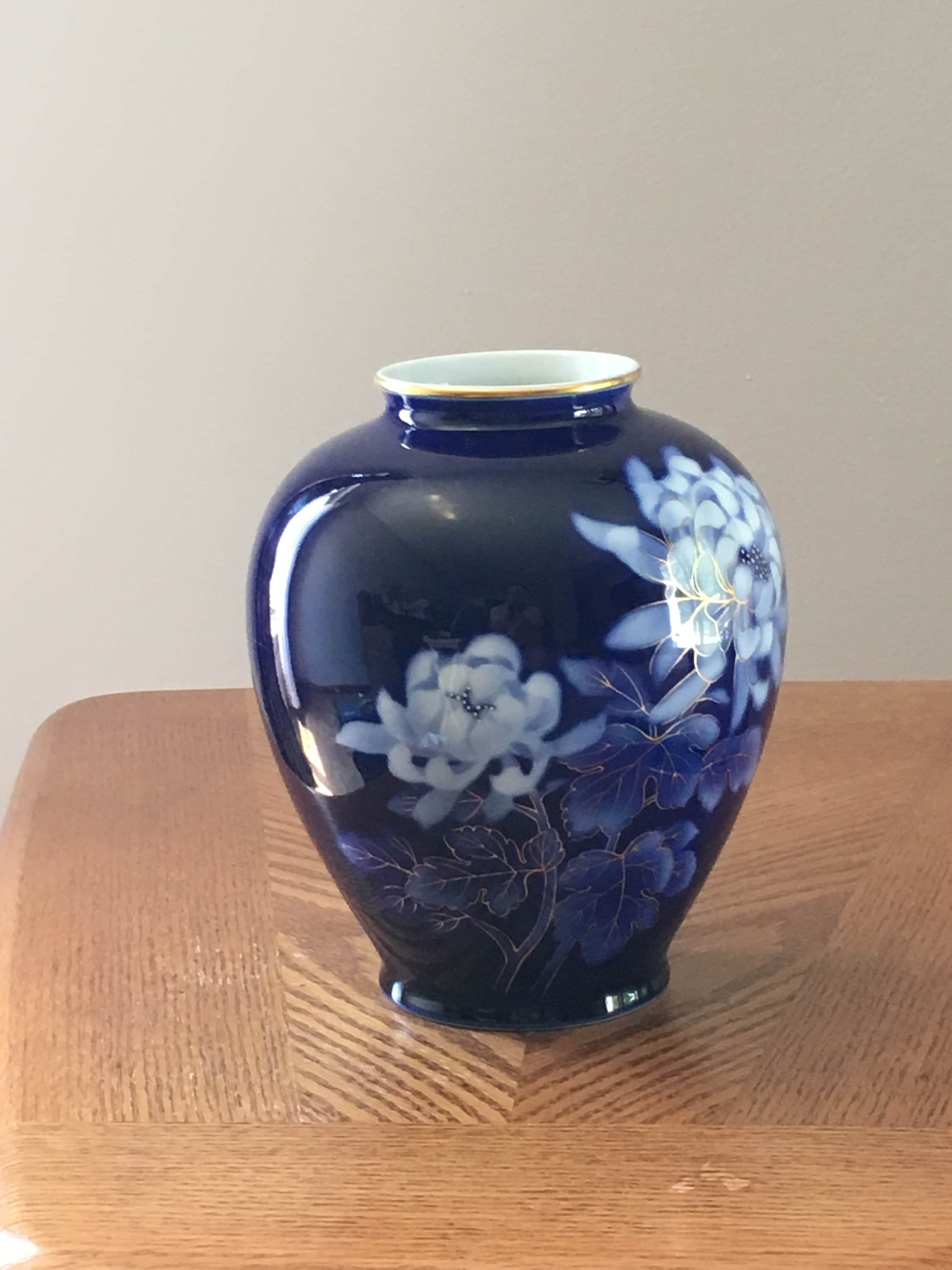 Vintage dark blue vase