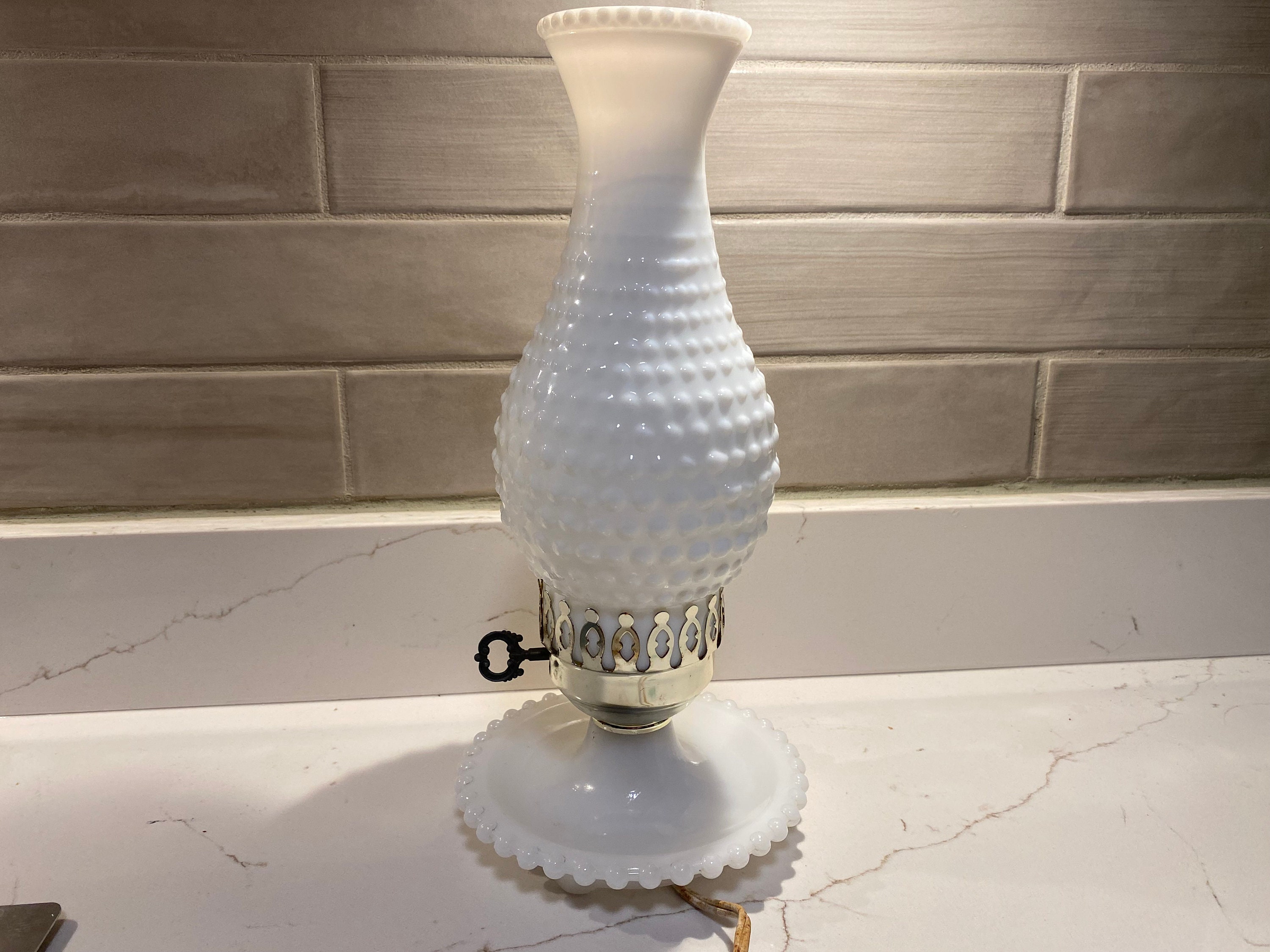 Hurricane milk glass lamp deals