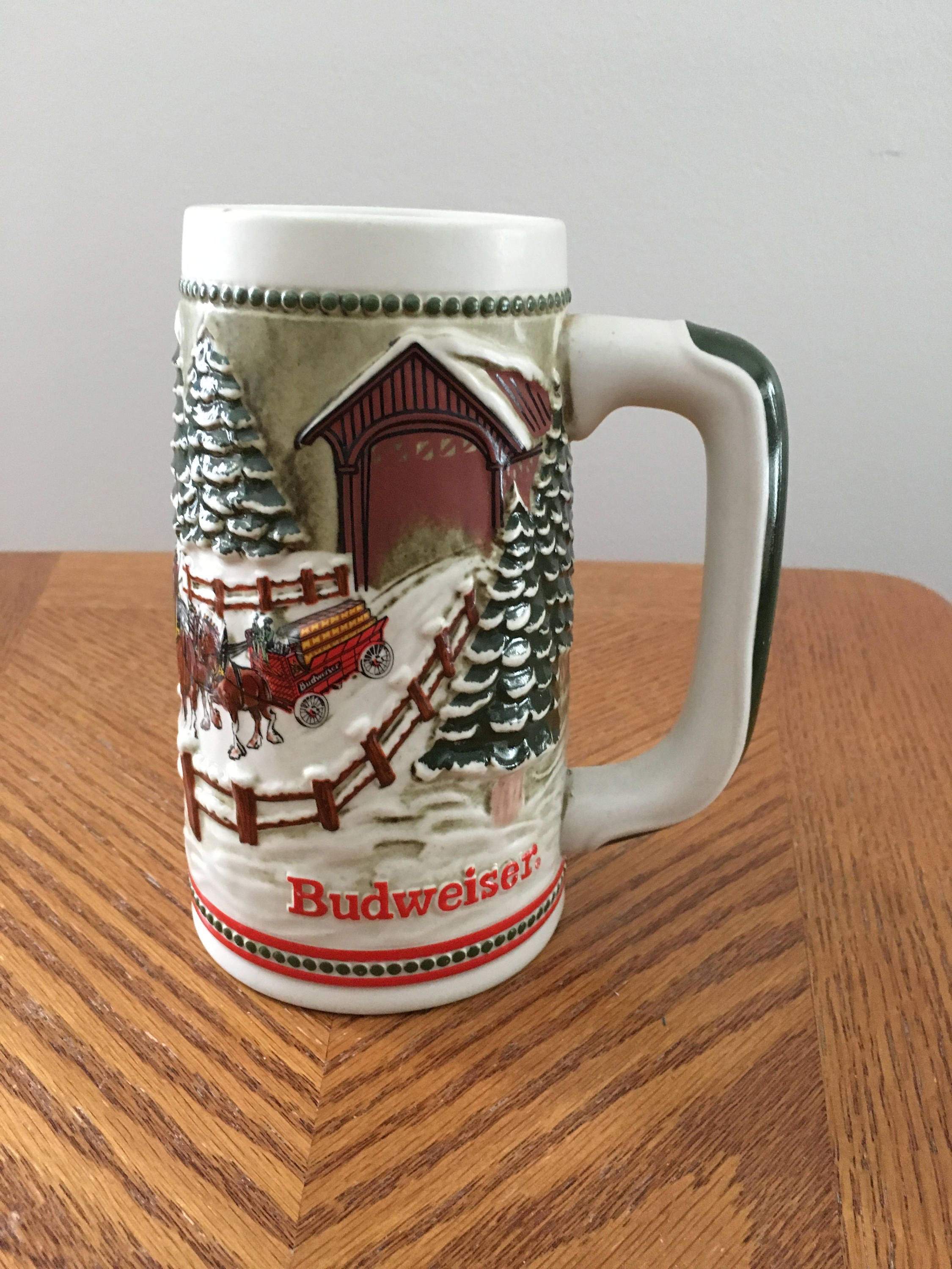 Vintage 1984 Budweiser CS 62 beer stein Covered Bridge