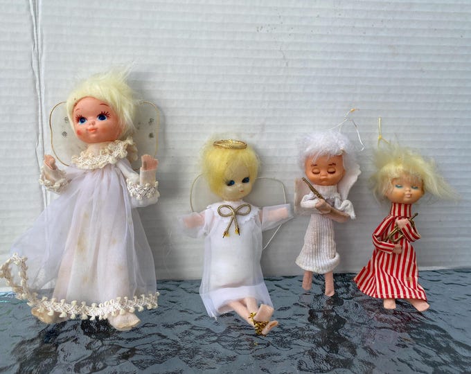 Set of 4 Pixie Cloth Vintage Angels