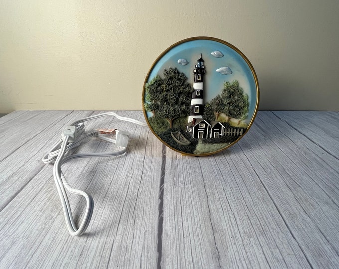 Fire Island 3D tabletop lighted plate