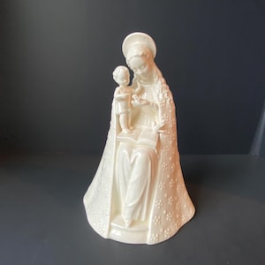 Hummel TMK 3SS &quot;Flower Madonna&quot; Figurine- Mary and Baby/Infant Jesus,  #10/1 West Germany in Creamy White Porcelain