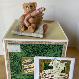 No Ugly Monsters Allowed - 1989 Real Musgrave Whimsical World of Pocket Dragon Figurine  with Original Box and inserts