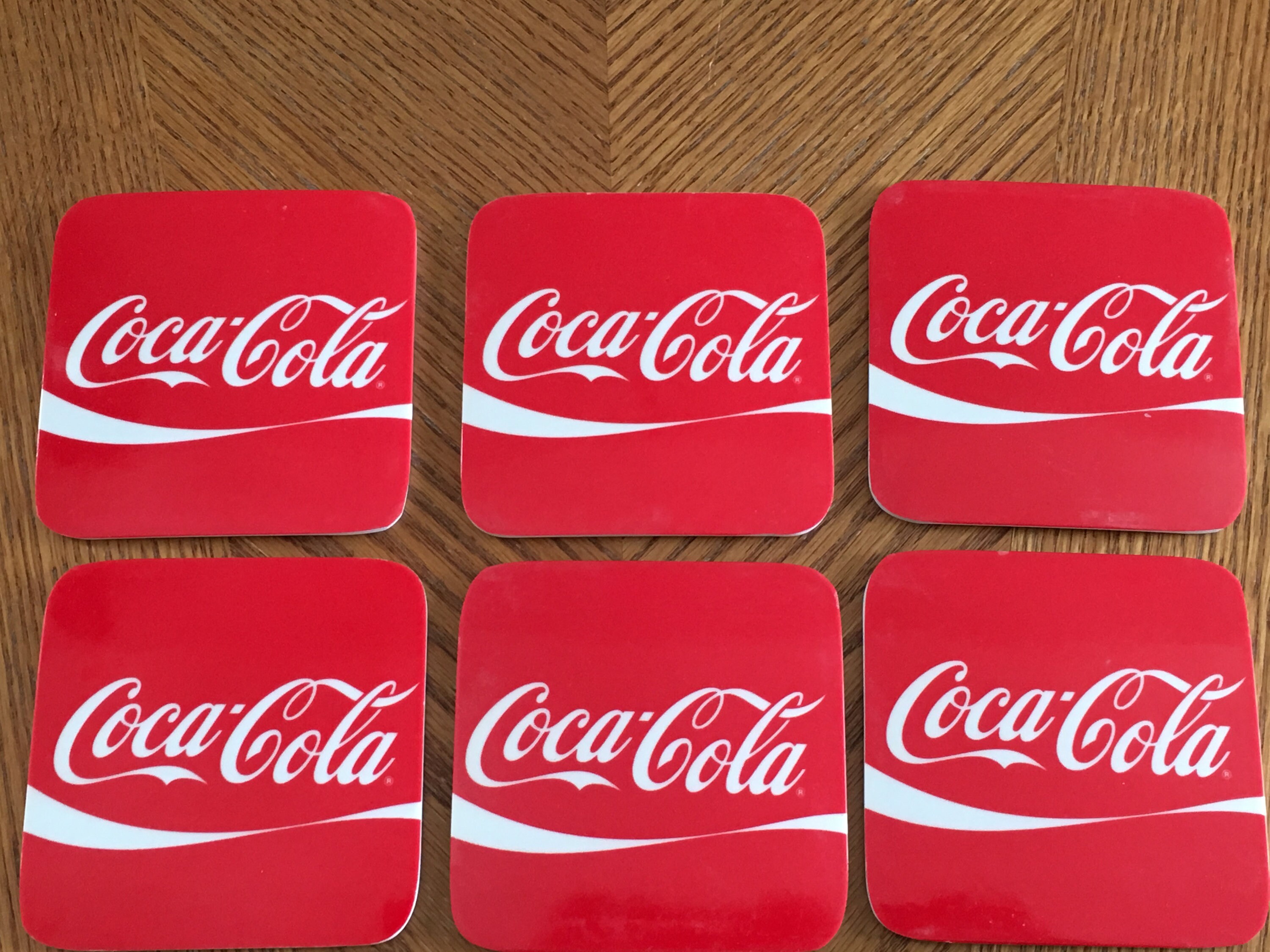 Vintage Set Of 6 Melamine Coca Cola Coasters Vintage Set Of 6 Melamine Coca Cola Coasters