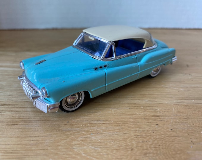 Solido 1950 Buick Cabriolet  made in 1987  1/43 scale Aqua with white roof