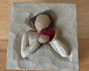 Vintage Willow Tree "From the Heart" keepsake box